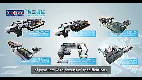 CHM paper sheeter & A4 copy paper cut size sheeting and wrapping production line