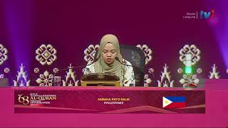 #MTHQA2023 Tempat ke-3 Tilawah: Sabaha Pato Salik (Philippines)