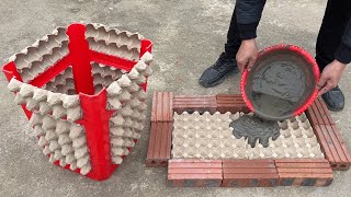 Amazing - Tips for making unique pots from plastic chairs, paper egg trays and cement