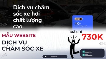 Mẫu giao diện website chuyên nghiệp cho dịch vụ chăm sóc xe chất lượng cao || Webo.vn