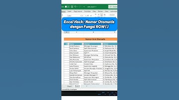 Excel Hack: Nomor Otomatis dengan Fungsi ROW() 📊