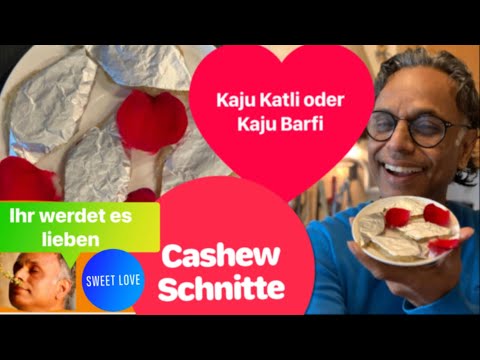 Indisch Kochen-KAJU KATLI-Cashew Schnitte-beste Süßigkeit aus Indien-Geschmack des Maharadscha 🇮🇳