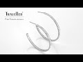 Traveller Hoop Earrings -  Silver coloured - Stainless Steel - Preciosa Crystals - 40 mm - 182042 video