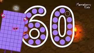 Numberblocks 60 Magic Run - Numberblocks Sixty Adventure | Number Counting Go Explore