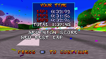 Crash Team Racing 100% Part 70 - Coco Park (Time Trial) (No commentary)