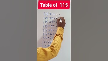 Table of 115   #shorts #ytshorts