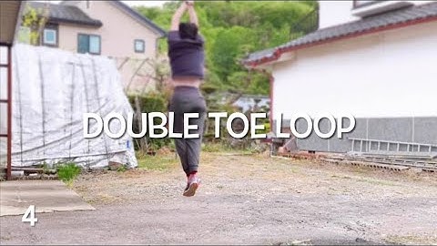 Off ice figure skating_Jumping training Double toe loop 15 times in a row