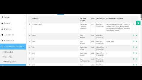 eSchool- How to manage Computer Based Test (CBT) Questions as admin