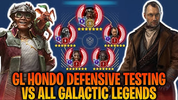 GL Hondo Ohnaka Defensive Gameplay Testing vs ALL Galactic Legends - Grand Arena Speedrun Pre-Game