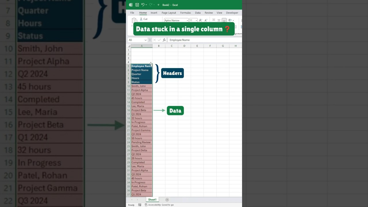 Excel WRAPROWS Function Explained | Split Data into Fixed Rows Easily