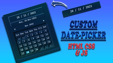 Custom Date Picker in JavaScript & CSS with Source Code - Neumorphism