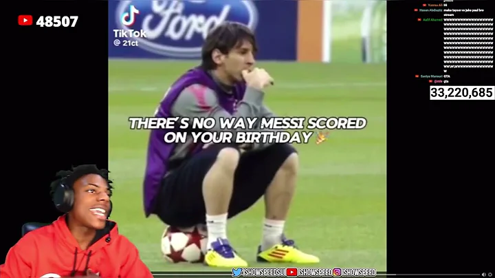 Speed React Messi Score Goal On iShowSpeed Birthday