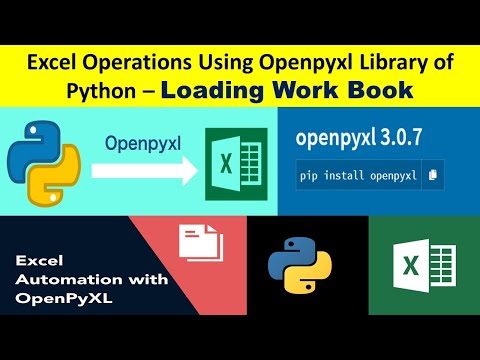 Excel Operations Using Openpyxl Library of Python – Loading Work Book || @datatechinfo