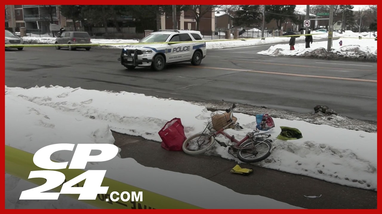Cyclist in hospital after being struck by vehicle in Brampton - YouTube