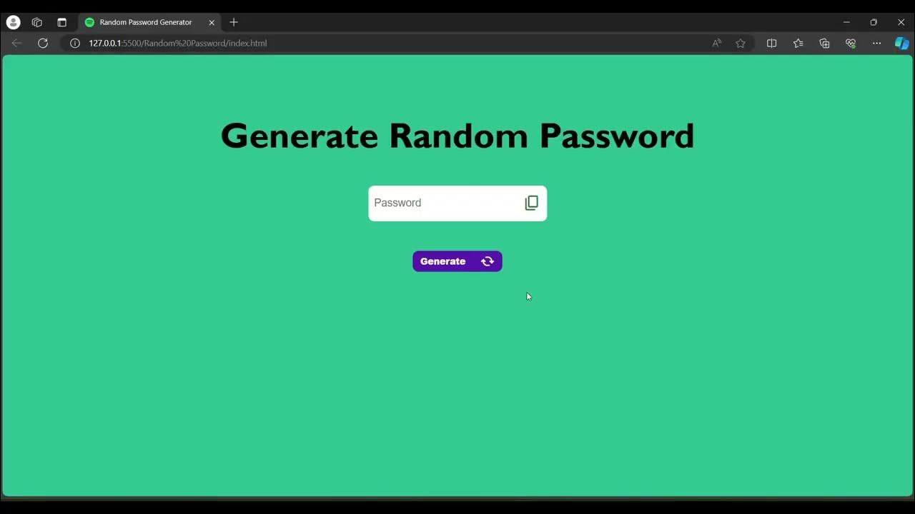 Besic JS Projects . Random password Generator using JS . - YouTube