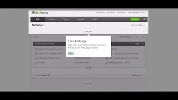How to Add a page in Zoho Survey