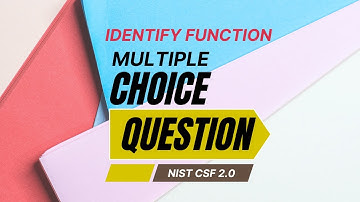 Lecture-15 | NIST CSF 2.0 – Identify Function – MCQs | Hemang Doshi | 2024