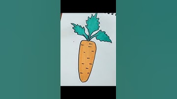 How to Draw carrot 🥕 ll Easy carrot drawing ll Carrot drawing step by step for beginners