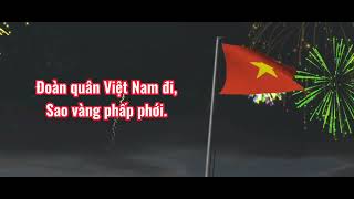 Lagu Kebangsaan Vietnam - Tiến Quân Ca (National Anthem Vietnam with lyrics) 🇻🇳