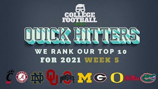 Week 5 Top 10 Rankings - College Football - Michigan Makes an Appearance