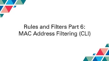 Cubro Packetmaster: Rules and Filters Part 6: MAC Address Filtering (CLI)
