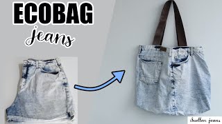 Como Fazer Sacola Ecológica – Transforme Shorts Jeans Em Bolsa