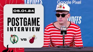 Tyler Herro \& Caleb Martin Postgame Interview | Boston Celtics vs Miami HEAT | May 1, 2024