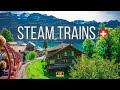 Most beautiful mountain railways in switzerland 4k