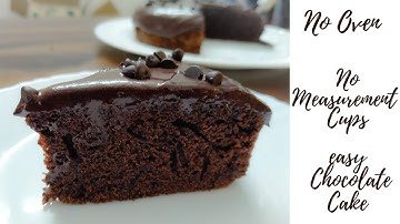 No Oven, No Measurement Cups Chocolate Cake !! Without Oven Chocolate Cake  !