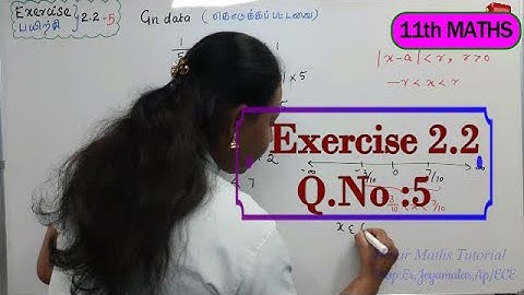 TN 11th Maths|Chapter-2|EXERCISE(பயிற்சி)-2.2 Q.no:5| #MalarMathsTutorial