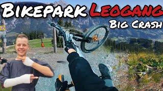 Big CRASH at Bikepark LEOGANG | RAW | 4K | Trail Büffel
