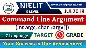 Command Line Argument : O Level July 2018 C Lang Solved Paper