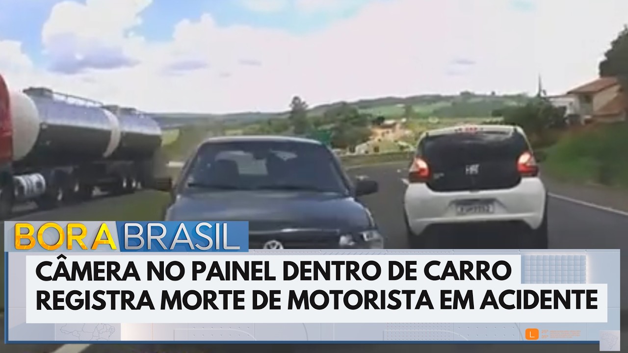 Câmera interna de carro registra acidente fatal em rodovia de MG | Bora Brasil