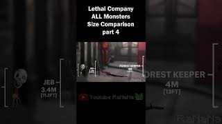 Lethal Company - ALL Monsters Size Comparison part 4 #shorts