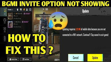 OMG😰 BGMI INVITE OPTION NOT SHOWING | HOW TO FIX THIS ISSUE IN BGMI