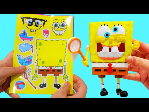 SpongeBob Make a Face Stickers and Squishy Figurine