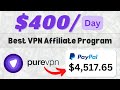 Make $400/Day (Recurring) • Best VPN Affiliate Program 2023 • PureVPN Affiliate image
