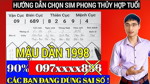 Sinh năm 1998 hợp với số điện thoại nào năm 2024