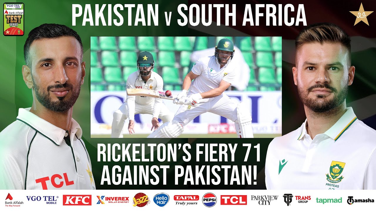 Rickelton’s Fiery 71 vs Pakistan | PAK vs SA Test Series 2025 | 1st Test Day 2 | PCB | M2R1U