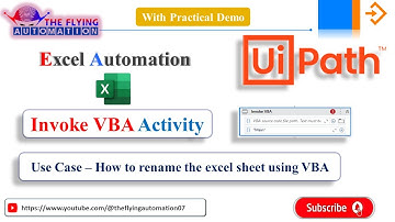 Invoke VBA Activity | How to rename Excel sheet using UIPath |Excel Automation |UIPATH Tutorial - 22