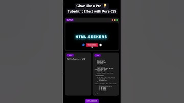 Glow Like a Pro 💡 Tubelight Effect with Pure CSS