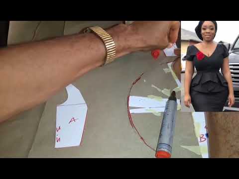 How to Cut a Pleated Peplum Blouse - YouTube