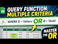 Mastering Multiple Criteria with the Query Function OR Clause