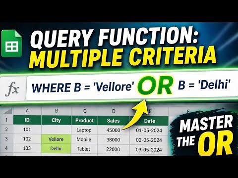 Mastering Multiple Criteria with the Query Function OR Clause