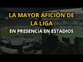 LA MAYOR AFICIÓN DE LA LIGA PRESENTE EN LOS ESTADIOS EN SU PRIMERA PARTE