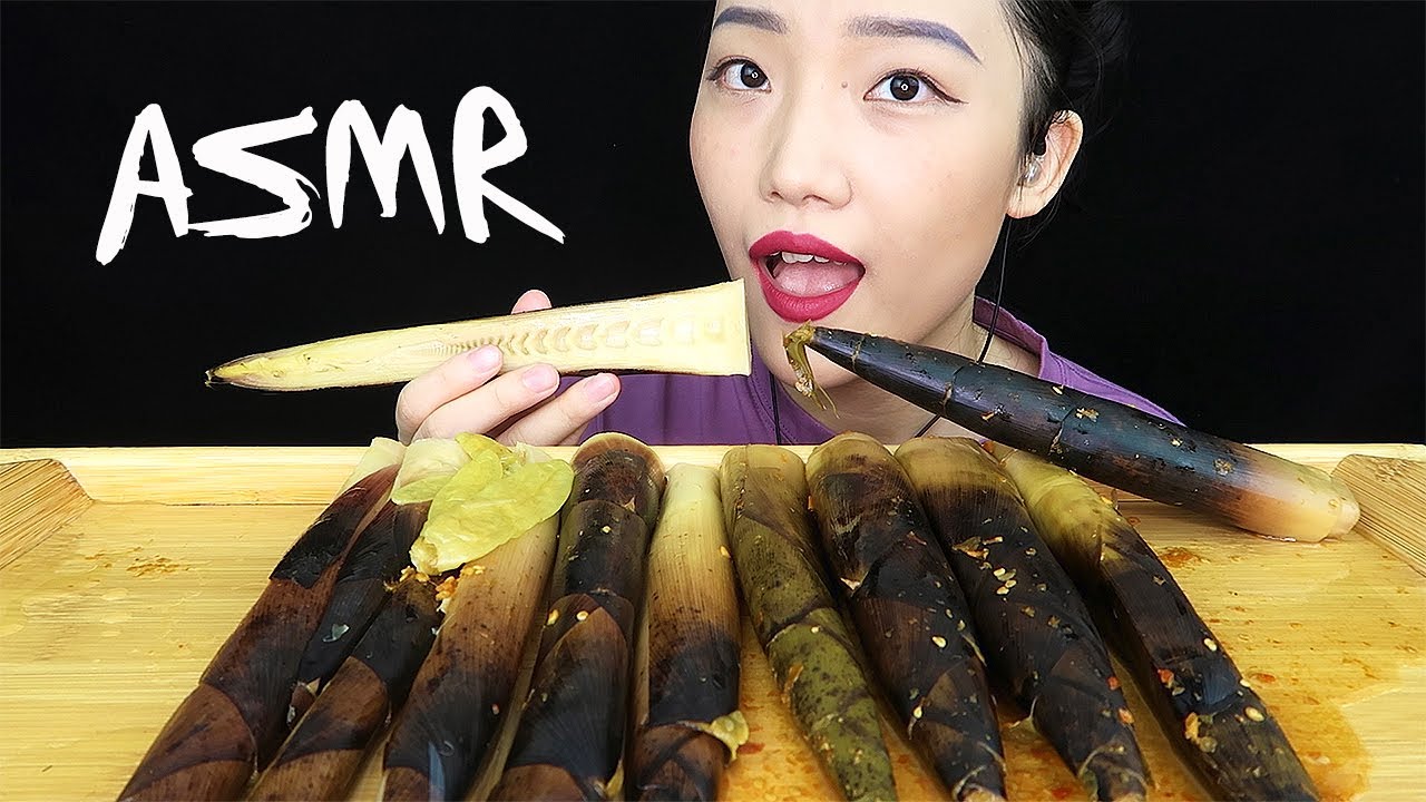 ASMR Spicy Bamboo Shoots Mukbang Crunchy Eating Sounds XING ASMR