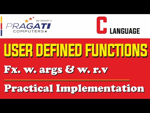 C Programming | Function with arguments and with return value.