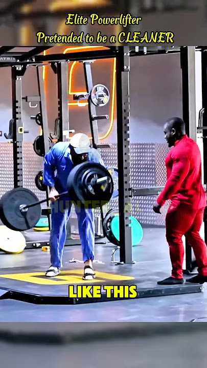 Elite Powerlifter Pretended to be a CLEANER  GYM PRANK #gym #funny