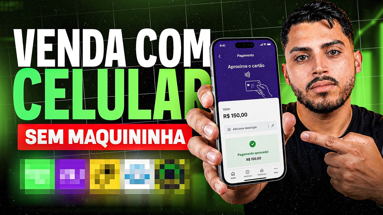 5 APPS para TRANSFORMAR seu CELULAR em MAQUININHA DE CARTÃO em 2026!