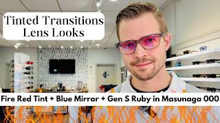 Transitions Gen S Ruby With Fire Red Fade Tint | Masunaga 000 Crystal Grey